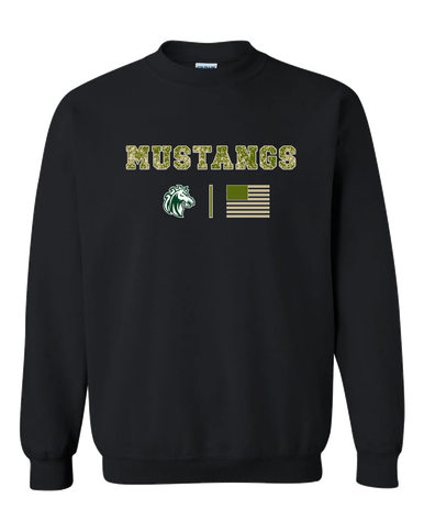Morgan Park Mustangs Camo Flag Men's Sweatshirt