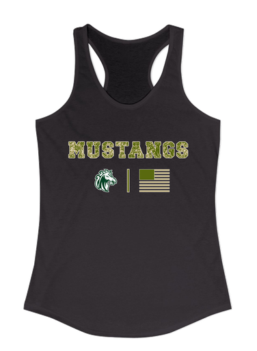 Morgan Park Mustangs Camo Flag Women's Tank Top