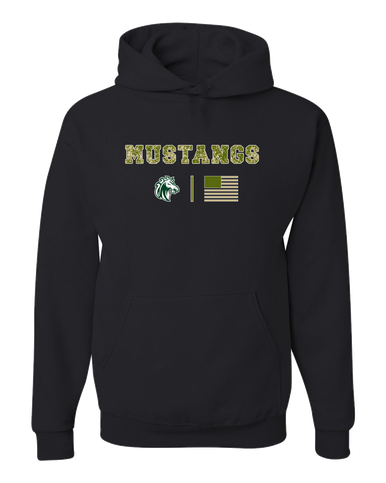 Morgan Park Mustangs Camo Flag Men's Premium Hoodie