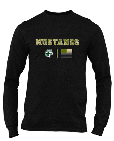 Morgan Park Mustangs Camo Flag Men's Premium LS T-Shirt