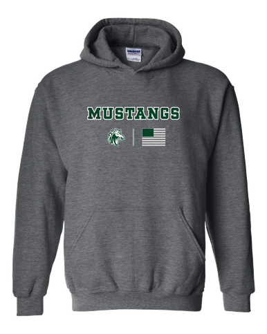 Morgan Park Mustangs Team Colors Flag Men's Hoodie