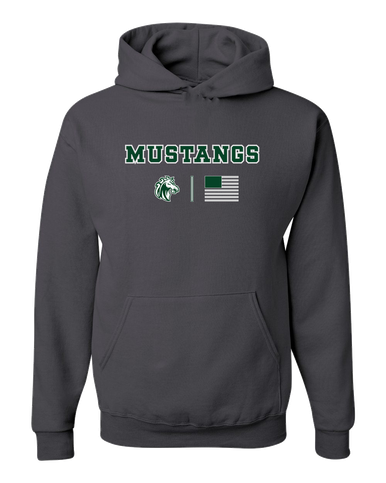 Morgan Park Mustangs Team Colors Flag Men's Premium Hoodie