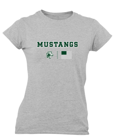 Morgan Park Mustangs Team Colors Flag Women's Premium SS T-Shirt