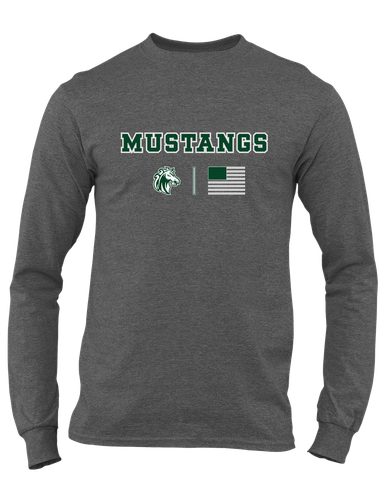 Morgan Park Mustangs Team Colors Flag Men's Premium LS T-Shirt