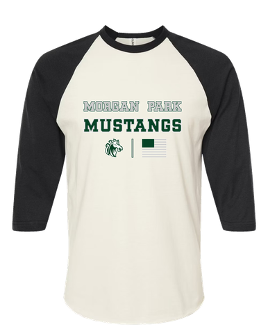 Morgan Park Mustangs Spirit Flag Women's Baseball T-Shirt
