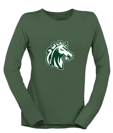 Morgan Park Mustangs Mascot #1 Women's LS T-Shirt