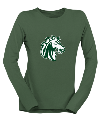 Morgan Park Mustangs Mascot #1 Women's Premium LS T-Shirt