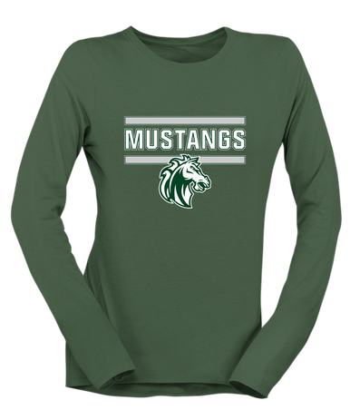 Morgan Park Mustangs Mascot #5 Women's Premium LS T-Shirt