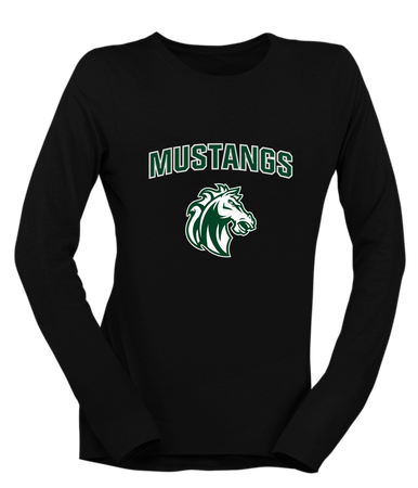 Morgan Park Mustangs Mascot #6 Women's LS T-Shirt