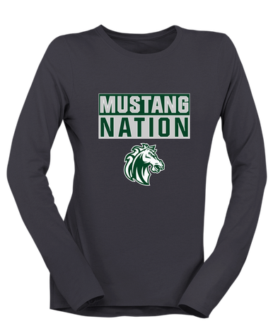 Morgan Park Mustangs Nation #1 Women's LS T-Shirt