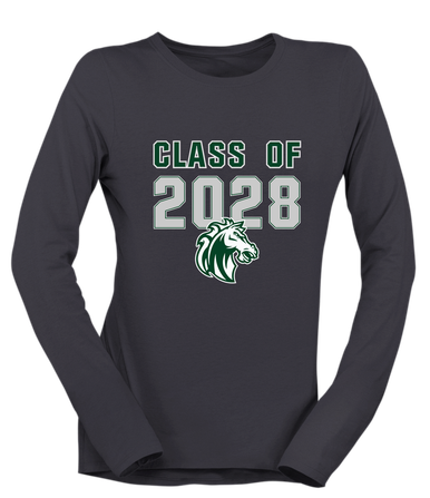 Morgan Park Mustangs Class of 2028 Women's Premium LS T-Shirt