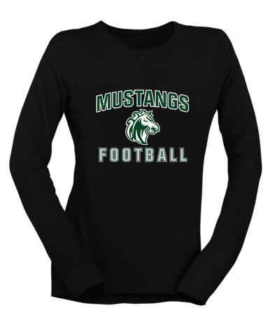 Morgan Park Mustangs Football #1 Women's LS T-Shirt