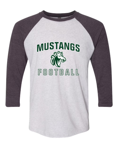 Morgan Park Mustangs Football #1 Women's Baseball T-Shirt