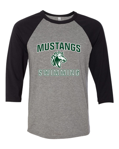 Morgan Park Mustangs Swimming Women's Baseball T-Shirt