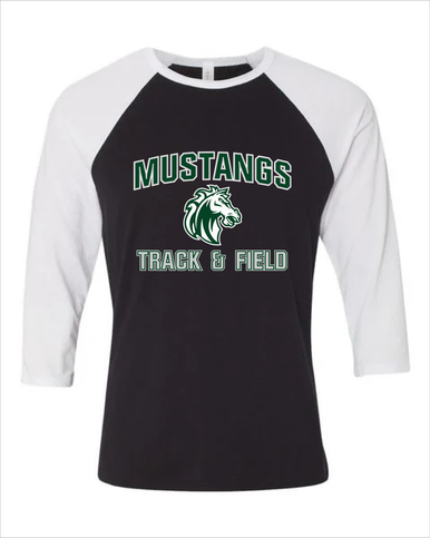 Morgan Park Mustangs Track & Field Women's Baseball T-Shirt