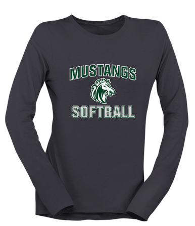 Morgan Park Mustangs Softball #1 Women's Premium LS T-Shirt