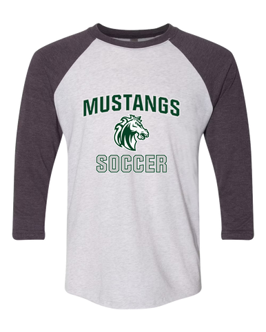 Morgan Park Mustangs Soccer #1 Women's Baseball T-Shirt