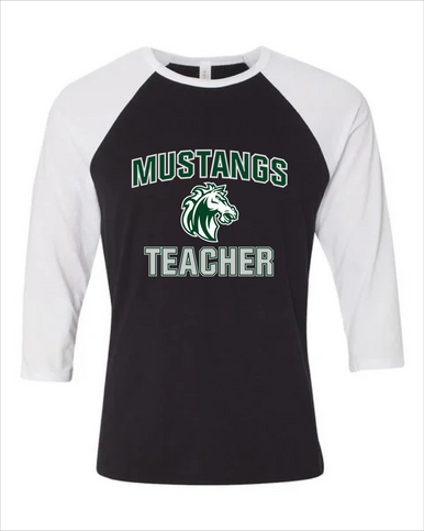 Morgan Park Mustangs Teacher Women's Baseball T-Shirt