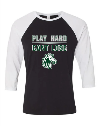 Morgan Park Mustangs Play Hard, Can't Lose Women's Baseball T-Shirt