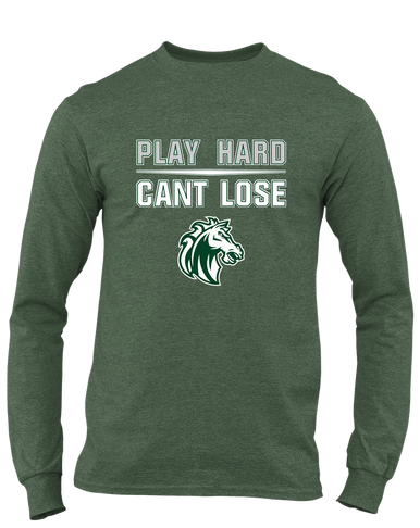 Morgan Park Mustangs Play Hard, Can't Lose Men's LS T-Shirt