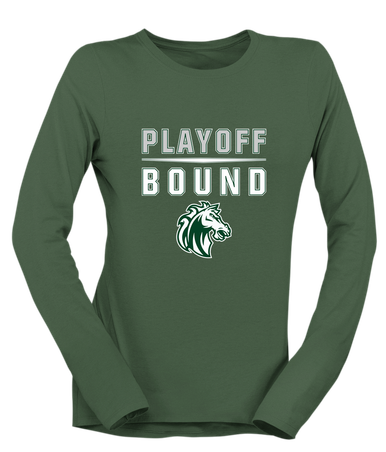 Morgan Park Mustangs Playoff Bound Women's LS T-Shirt