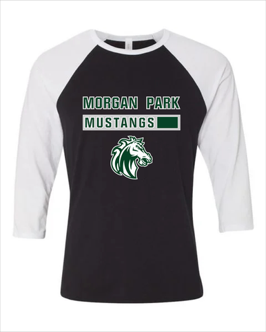 Morgan Park Mustangs Mascot #7 Women's Baseball T-Shirt