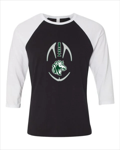 Morgan Park Mustangs Football #4 Women's Baseball T-Shirt