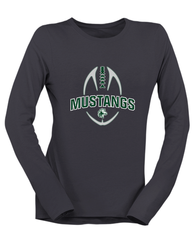 Morgan Park Mustangs Football #5 Women's LS T-Shirt