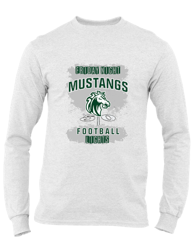 Morgan Park Mustangs Football #6 Men's LS T-Shirt