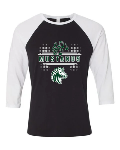 Morgan Park Mustangs Band # 3 Men's Baseball T-Shirt
