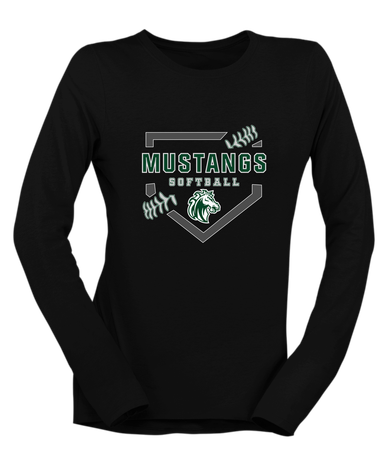 Morgan Park Mustangs Softball #2 Women's Premium LS T-Shirt