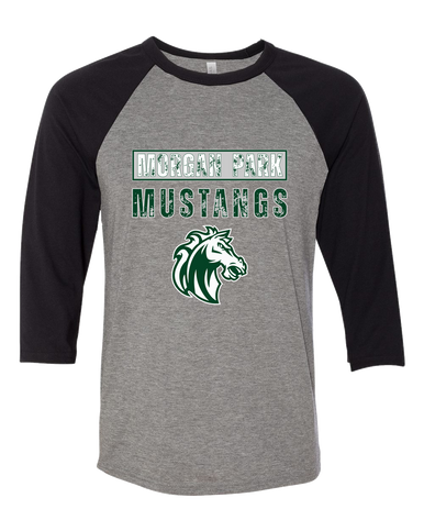 Morgan Park Mustangs Mascot #9 Men's Baseball T-Shirt