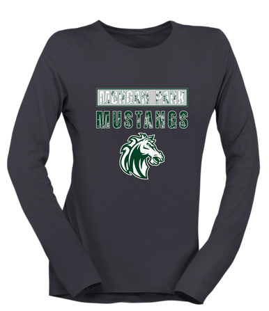 Morgan Park Mustangs Mascot #9 Women's Premium LS T-Shirt