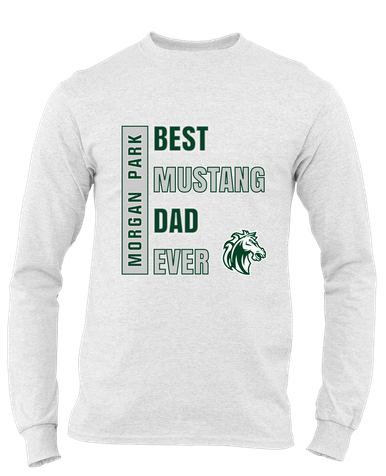 Morgan Park Mustangs Best Mustang Dad Men's LS T-Shirt