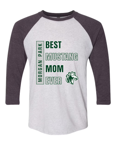 Morgan Park Mustangs Best Mustang Mom Women's Baseball T-Shirt