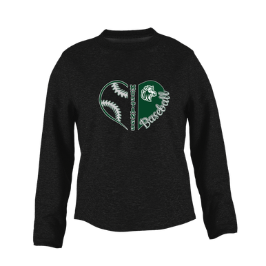 Morgan Park Mustangs Heart Baseball Women's Sweatshirt