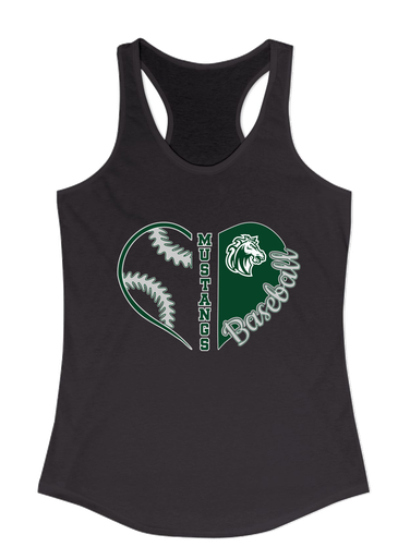 Morgan Park Mustangs Heart Baseball Women's Tank Top