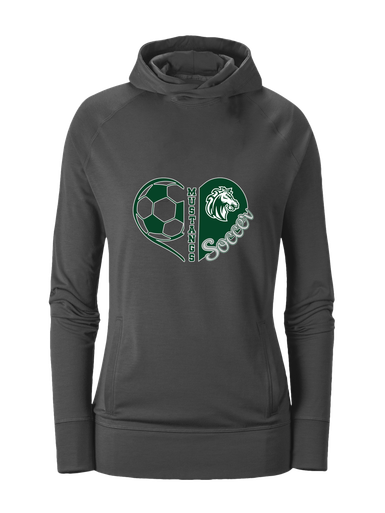Morgan Park Mustangs Heart Soccer Women's Hoodie