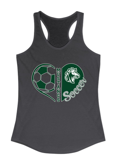 Morgan Park Mustangs Heart Soccer Women's Tank Top