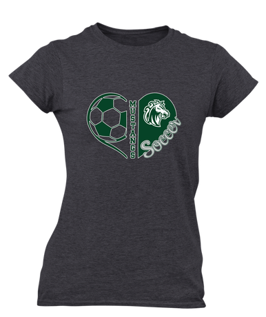 Morgan Park Mustangs Heart Soccer Women's Premium SS T-Shirt