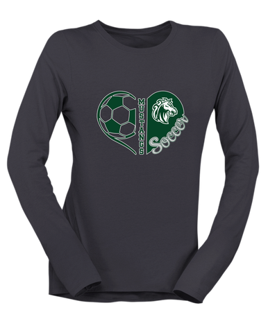 Morgan Park Mustangs Heart Soccer Women's Premium LS T-Shirt