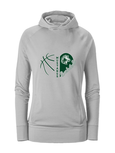 Morgan Park Mustangs Heart Basketball Women's Hoodie
