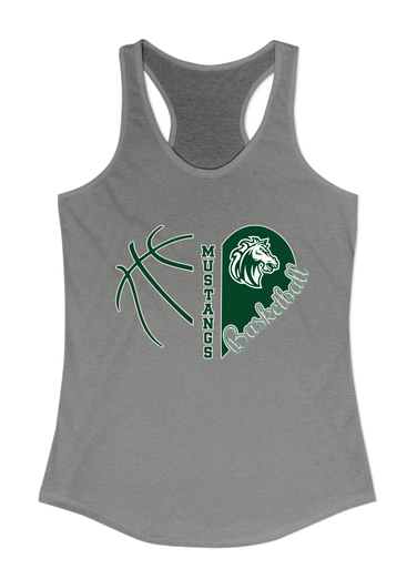 Morgan Park Mustangs Heart Basketball Women's Tank Top