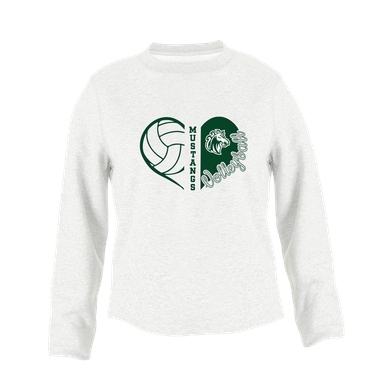 Morgan Park Mustangs Heart Volleyball Women's Sweatshirt