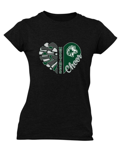 Morgan Park Mustangs Heart Cheer Women's SS T-Shirt