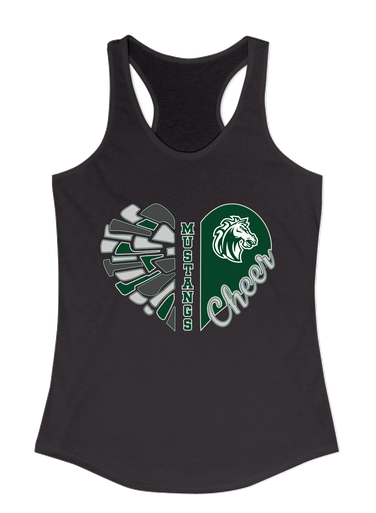 Morgan Park Mustangs Heart Cheer Women's Tank Top