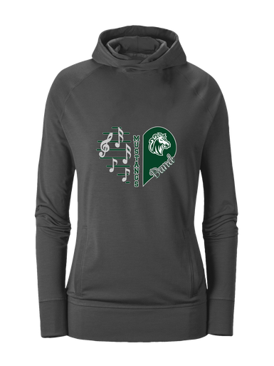 Morgan Park Mustangs Heart Band Women's Hoodie