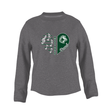 Morgan Park Mustangs Heart Band Women's Sweatshirt
