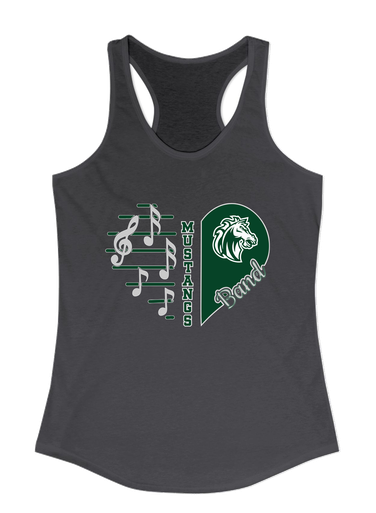 Morgan Park Mustangs Heart Band Women's Tank Top