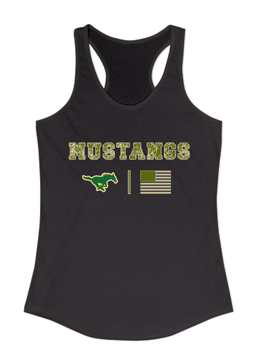 Hempstead Mustangs Camo Flag Women's Tank Top